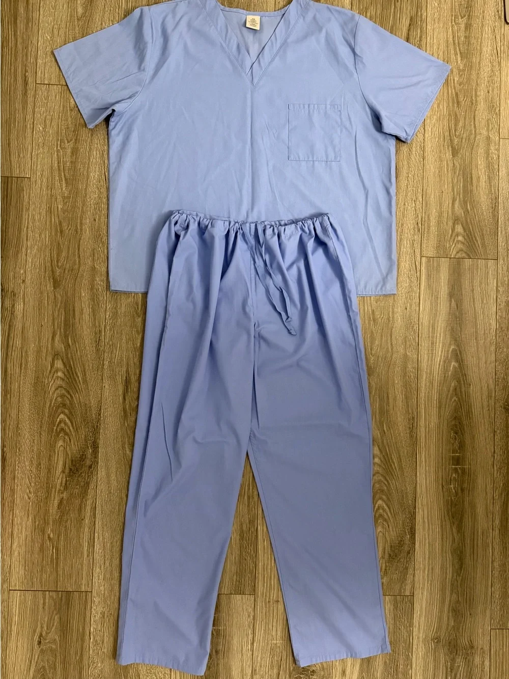 Unisex Medical Scrub Pants & Top Set - Light Blue